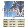 WZYWHJ Blankets 40"x30" - Lightweight, Durable, and Compact Anti-Wrinkle Blanket for Bed, Sofa, Camping, Cinema, and Travel Snow Leopard Pattern view 2