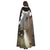HCBPWVQA Unisex Full Length Halloween Hooded Cloak Sheep Hooded Robe Witch Cape for Halloween Cosplay Costume view 4