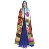 HCBPWVQA Unisex Full Length Halloween Hooded Cloak candy print Hooded Robe Witch Cape for Halloween Cosplay Costume view 2