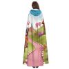 HCBPWVQA Unisex Full Length Halloween Hooded Cloak candy print Hooded Robe Witch Cape for Halloween Cosplay Costume view 4
