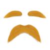 Shzbtdo Ginger Yellow Mustache and Eyebrows, Funny Cosplay Costume Accessories, Reusable Self Adhesive Fake Beard Mustaches Bushy Eyebrows for Dressup Day Halloween Party Favors Men Women view 1
