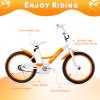 Falomin 14/16/18 Inch Childrens Bike for Toddlers Kids Ages 3-9, Safe Non-Slip Tires, Removable Training Wheels, Coaster Brake, Easy Assembly, Perfect for Boys and Girls, Orange view 4