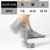CS CELERSPORT 6 Pack Men's Running Ankle Socks with Cushion, Low Cut Athletic Sport Tab Socks, Grey + Green, Shoe Size: 9-12 view 2