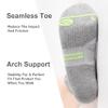 CS CELERSPORT 6 Pack Men's Running Ankle Socks with Cushion, Low Cut Athletic Sport Tab Socks, Grey + Green, Shoe Size: 9-12 view 4