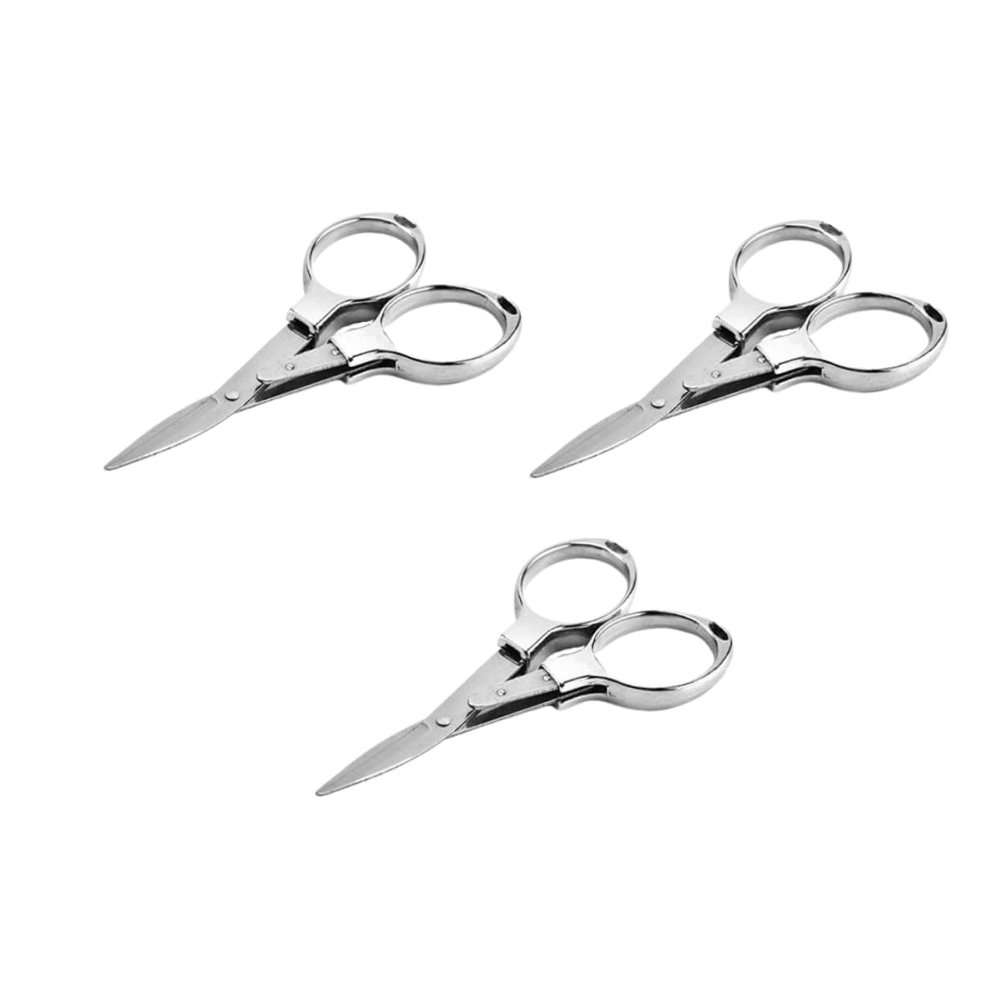 Anneome 3-piece Stainless Steel Folding Fishing Shears Dehooker Tool Tying Knot Line Cutting for Outdoor Activities