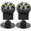 Car Compass Ball, 2PCS LC282 ABS Portable Car Compass Guide Ball with Suction Cup Outdoor Navigation Tools for Car Marine Boat Ship view 1