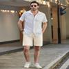 COOFANDY Men's Summer Beach Shorts Stretch Waistband Big and Tall Shorts with Pockets Light Khaki view 4