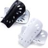 ANCIRS 2 Pairs Soccer Shin Guards for Kids, Breathable Shin Guard Sleeves for Boy & Girl Football Games, EVA Cushion Calf Protective Gear for Young Boys and Girls- Black & White view 1