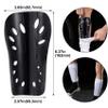 ANCIRS 2 Pairs Soccer Shin Guards for Kids, Breathable Shin Guard Sleeves for Boy & Girl Football Games, EVA Cushion Calf Protective Gear for Young Boys and Girls- Black & White view 2