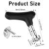 LLOUSSAK Universal Golf Spike Tool Removal Wrench, Black Golf Grip Removal Tool, Durable-Golf Cleats Replacement, Stainless Steel Spike Shoes Rotate Tools2.83"  3.54 view 2