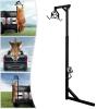 Lemoeyes Hitch Mounted Deer Hoist, 500lbs Capacity Hitch Game Hoist, 360 Rotatable Truck Deer Hoist with Winch Lift and Gambrel Set, 74-102" Adjustable Height view 3