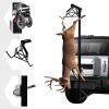 Lemoeyes Hitch Mounted Deer Hoist, 500lbs Capacity Hitch Game Hoist, 360 Rotatable Truck Deer Hoist with Winch Lift and Gambrel Set, 74-102" Adjustable Height view 4