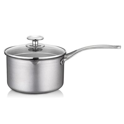 JKSVTF Titanium Pot, 18CM Pure Titanium Pot Milk Pot with Glass Lid Portable Noodle Pot Camping Cooking Wok Kitchen Cookware