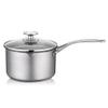 JKSVTF Titanium Pot, 18CM Pure Titanium Pot Milk Pot with Glass Lid Portable Noodle Pot Camping Cooking Wok Kitchen Cookware view 1