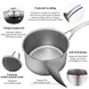 JKSVTF Titanium Pot, 18CM Pure Titanium Pot Milk Pot with Glass Lid Portable Noodle Pot Camping Cooking Wok Kitchen Cookware view 2