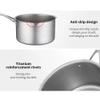 JKSVTF Titanium Pot, 18CM Pure Titanium Pot Milk Pot with Glass Lid Portable Noodle Pot Camping Cooking Wok Kitchen Cookware view 3