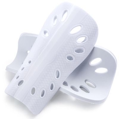 ANCIRS 2pcs Soccer Shin Guards for Kids, Breathable Shin Guard Sleeves for Boy & Girl Football Games, EVA Cushion Calf Protective Gear for Young Boys and Girls- White