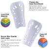 ANCIRS 2pcs Soccer Shin Guards for Kids, Breathable Shin Guard Sleeves for Boy & Girl Football Games, EVA Cushion Calf Protective Gear for Young Boys and Girls- White view 3