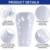 ANCIRS 2pcs Soccer Shin Guards for Kids, Breathable Shin Guard Sleeves for Boy & Girl Football Games, EVA Cushion Calf Protective Gear for Young Boys and Girls- White view 4