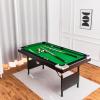 Curtainboro Folding Billiard/Pool Table, 5.5/6/7 FT Portable Folding Billiards Table with Cues, Ball, Rack, Game Pool Table for Whole Family Number Use Green Tablecloth 7FT view 2