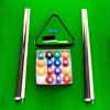 Curtainboro Folding Billiard/Pool Table, 5.5/6/7 FT Portable Folding Billiards Table with Cues, Ball, Rack, Game Pool Table for Whole Family Number Use Green Tablecloth 7FT view 4