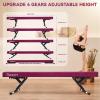 FBSPORT 8ft Adjustable Balance Beam: High and Low Floor Beam Gymnastics Equipment for Kids/Adults,Gymnastics Beam for Training,Practice, Physical Therapy and Professional Home Training with Legs view 2