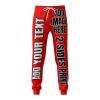 Custom Sweatpants for Men with Photo Text Bulk Customized Pants Custom Your Own Logo Photo Custom Funny Pants Add Your Own Text Logo Personalized Logo Pants 4X-Large Red view 1