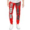 Custom Sweatpants for Men with Photo Text Bulk Customized Pants Custom Your Own Logo Photo Custom Funny Pants Add Your Own Text Logo Personalized Logo Pants 4X-Large Red view 4