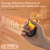 Hand Warmers Rechargeable 2 Pack, 6000mAh Portable Pocket Size, 3 Heat Settings Magnetic Attraction, Electric Hand Warmer for Outdoors, Hunting, Golf, Camping, Warm Gifts view 4