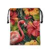 Giwawa Colorful Gymnastic Grip Bag for Flamingo Lover Summer Flowers Drawstring Bag Adjustable view 1