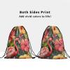 Giwawa Colorful Gymnastic Grip Bag for Flamingo Lover Summer Flowers Drawstring Bag Adjustable view 3