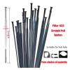 USYUHAIJUN 20pcs/lot Pillar 1432 Bike Spoke Diameter 2.0mm FG 1.4 Flat Straight Pull 3.2mm Wide Blade Steel Black 166-305mm(295mm) view 2