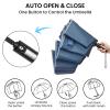 G4Free 54 Inch Windproof Inverted Umbrella with Reflective Stripe, Large Compact Reverse Golf Travel Umbrella for Rain 10 Ribs Double Canopy Automatic Open Close(Blue) view 4