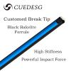 CUEDESG Carbon Fiber Break Cue Pool Stick,3 Piece Breaking Cue Stick,Low Deflection Jump Break Cue,13mm Pro Tip with PU Bag(21oz_Red) view 4