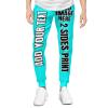 Custom Sweatpants for Men with Photo Text Bulk Customized Sweatpants Make Your Own Text Custom Funny Sweatpants Add Your Own Image Text Personalized Logo Sweatpants 4X-Large Cyan view 4