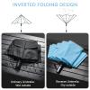 G4Free 54 Inch Windproof Inverted Umbrella with Reflective Stripe, Large Compact Reverse Golf Travel Umbrella for Rain 10 Ribs Double Canopy Automatic Open Close(Sky Blue) view 4