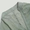 Men Chinese Style Solid Color Loose V-Neck Long Sleeve Pullover Tops Breathable Casual Shirt Apricot M view 2