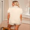 LILLUSORY Silk Satin Pajama Set for Women Summer Two Piece Fall Lounge Pjs view 4