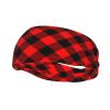 Christmas Checkered Plaid Headbands Non Slip Sweatband Fashion Hair Bands for Tennis,Basketball,Running,Gym,Working Out view 1