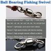 AMYSPORTS Ball Bearing Swivels Connector High Strength Stainless Steel Solid Welded Rings Barrel Swivels Saltwater Freshwater Fishing 50pcs 111lbs view 2