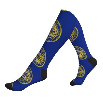 YQxwJL Nebraska Flag Print Compression Socks,Compression Ankle Support Socks,Sports Socks,For Men Women Running