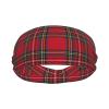 Christmas Red and Green Plaid Sweatbands Sports Headband,Breathable Sport Yoga Workout Turban Headband for Women Men view 2