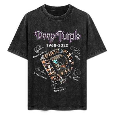 Mens Womens Deep Music Purple Band Oversized T-Shirt Funny Round Neck Short Sleeve Shirt for Men Women S