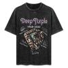 Mens Womens Deep Music Purple Band Oversized T-Shirt Funny Round Neck Short Sleeve Shirt for Men Women S view 1