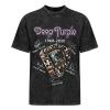 Mens Womens Deep Music Purple Band Oversized T-Shirt Funny Round Neck Short Sleeve Shirt for Men Women S view 4