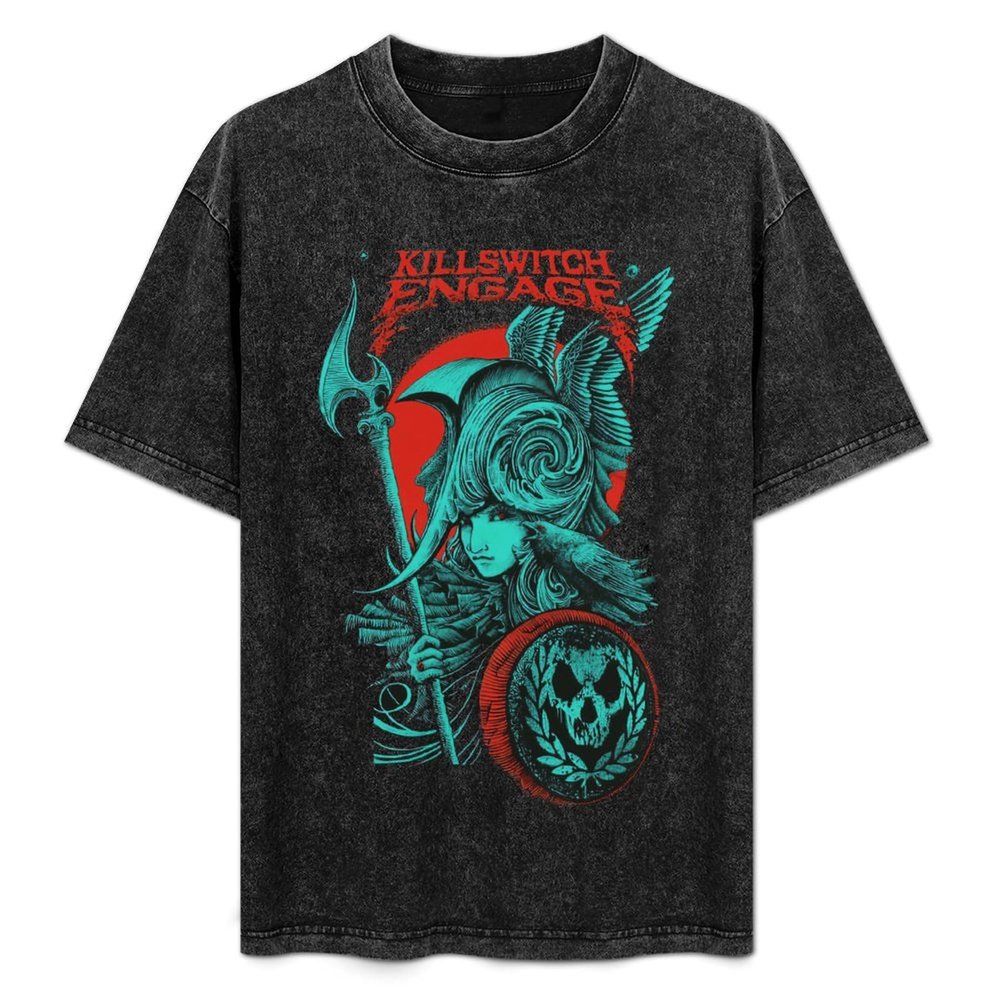 Men Women Killswitch Music Engage Band Oversized T Shirt Funny Round Neck Short Sleeve Shirts for Men Women L
