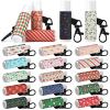 Sureio 20 Pieces Christmas Lip Balm Holder Keychain Bulk Clip on Lip Gloss Holder Keychain Tight-knit Elastic Lipstick Sleeves Pouch Gifts for Women Backpacks Bottle Xmas Goodie Bags Stuffers view 1