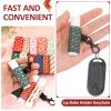 Sureio 20 Pieces Christmas Lip Balm Holder Keychain Bulk Clip on Lip Gloss Holder Keychain Tight-knit Elastic Lipstick Sleeves Pouch Gifts for Women Backpacks Bottle Xmas Goodie Bags Stuffers view 3