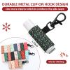 Sureio 20 Pieces Christmas Lip Balm Holder Keychain Bulk Clip on Lip Gloss Holder Keychain Tight-knit Elastic Lipstick Sleeves Pouch Gifts for Women Backpacks Bottle Xmas Goodie Bags Stuffers view 4