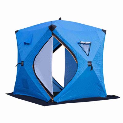 Alomejor Warm Ice Tent, Double Door Design and Vent Hole Design for Better Ventilation Effect Easy Carry Sauna Winter Ice Tent (Blue)
